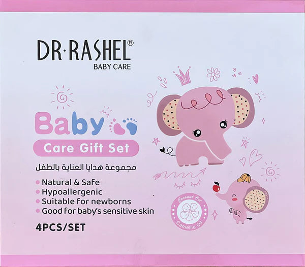 Dr.Rashel Baby care Gift Set For Baby Delicate Skin Pack of 4 - Pink