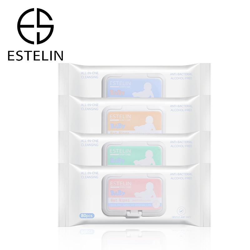 Estelin Baby Wet Wipes All-In-One Cleansing Anti-Bacterial Alcohol-Free
