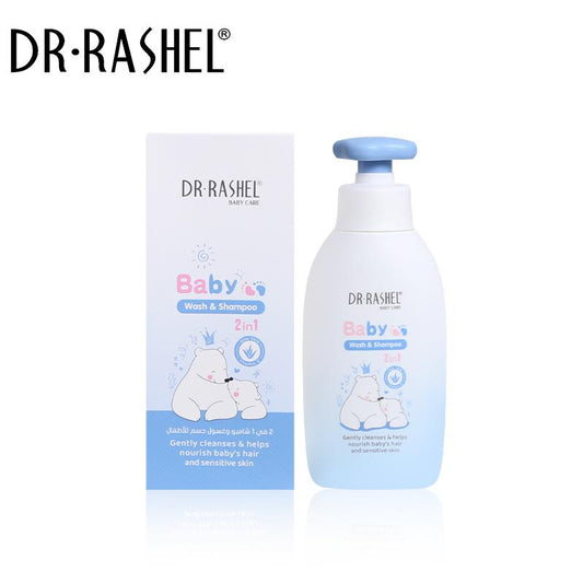   Dr.Rashel Baby 2-in-1 wash & shampoo for nourish baby's hair and sensitive skin 500ml