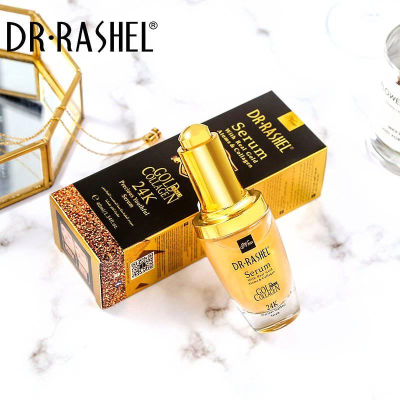 DR.RASHEL 24 K اصلی گولڈ ایٹمز Ampoule Collagen Makeup Primer Anti Wrinkle Hyaluronic Acid Face Whitening Serum