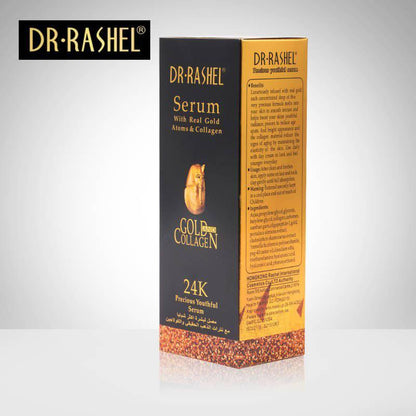 DR.RASHEL 24 K Real Gold Atoms Ampoule Collagen Makeup Primer Anti Wrinkle Hyaluronic Acid Face Whitening Serum - Dr Rashel Official