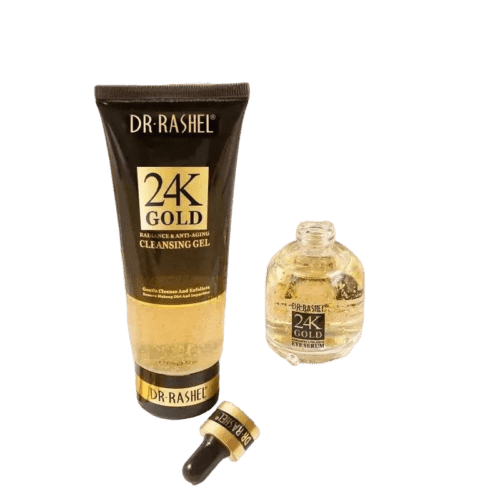 Dr.Rashel 24K Gold Radiance & Anti-Aging Cleansing Gel + Eye Serum - Pack of 2