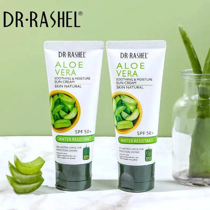 Dr.RASHEL Aloe Vera Water Resistant Soothing Sun Cream SPF 50+ Water Resistant - 60g - Dr Rashel Official
