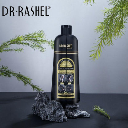   Dr.Rashel Collagen And Argan Oil Hair Color Shampoo Natural Black - 400ML