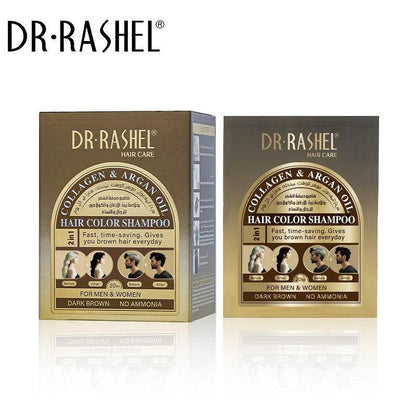   Dr.Rashel Collagen And Argan Oil Hair Color Shampoo Sachet  - 25ml - 1 Sachet