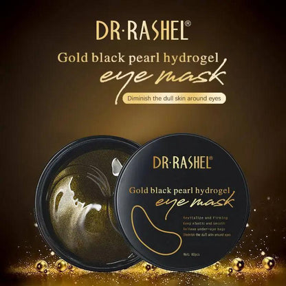   Dr.Rashel Skin Care 24k Gold Black Pearl Hydrogel Eye Mask 60pcs Brightening Lightening Moisturizing Eye Mask