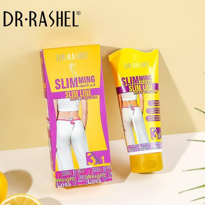   Dr.Rashel Slimming Slim Line Hot Cream with Ginger Extract Collagen & Turmeric For Slim Fit - 150gms