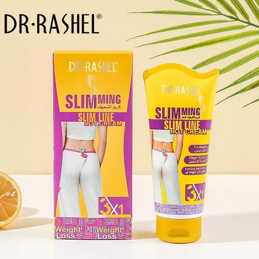   Dr.Rashel Slimming Slim Line Hot Cream with Ginger Extract Collagen & Turmeric For Slim Fit - 150gms