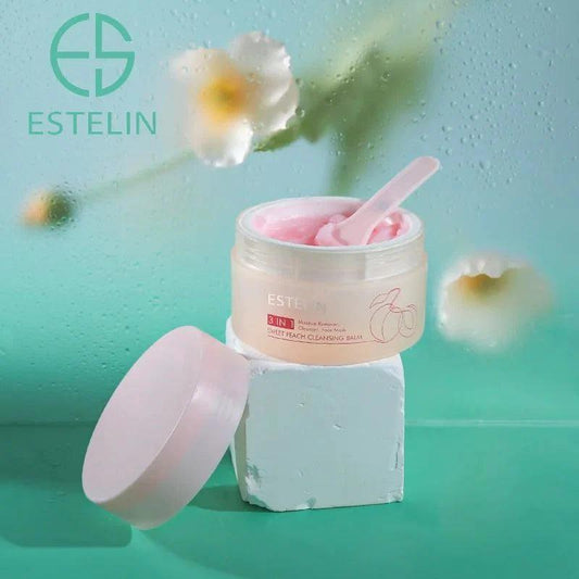   Estelin 3 In 1 Sweet Peach Replenish & Brighten Cleansing Balm - 100g