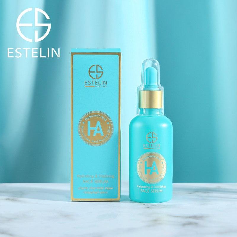 Estelin Hyaluronic Acid Hydrating & Vitalizing 4 Pc Kit Box Packing - Serum, Day & Night Cream, Facial Cleanser - Dr Rashel Official