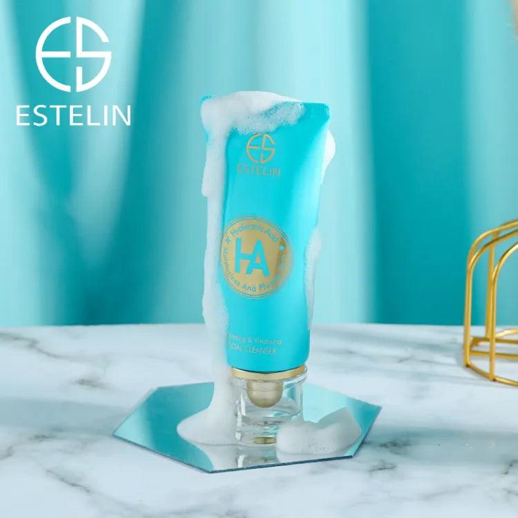 Estelin Hyaluronic Acid Hydrating &amp; Vitalizing Facial Cleanser 80g خشک جلد کے لیے