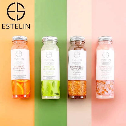 Estelin Pure Brown Sugar Sweet Almond & Vitamin E Oil Exfoliating Body Scrub - Brown Sugar - Dr Rashel Official