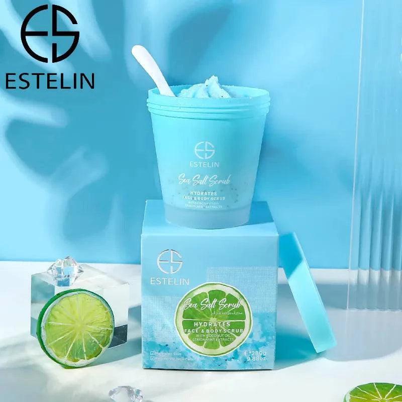 Estelin Sea Salt Scrub Hydrates Face & Body Scrub - 280g