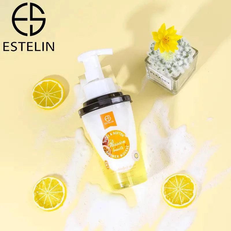 ESTELIN Skin Care Deep Cleansing Moisturizing Passion Fruits Shower Mousse 370ml