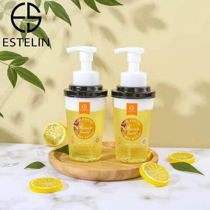 ESTELIN Skin Care Deep Cleansing Moisturizing Passion Fruits Shower Mousse 370ml - Dr Rashel Official
