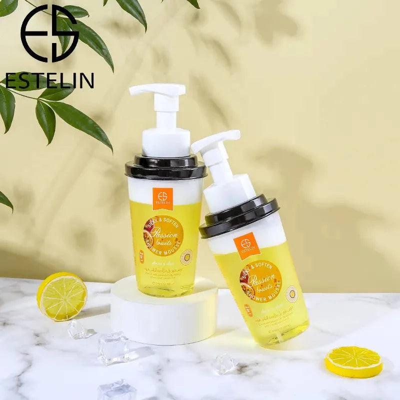 ESTELIN Skin Care Deep Cleansing Moisturizing Passion Fruits Shower Mousse 370ml