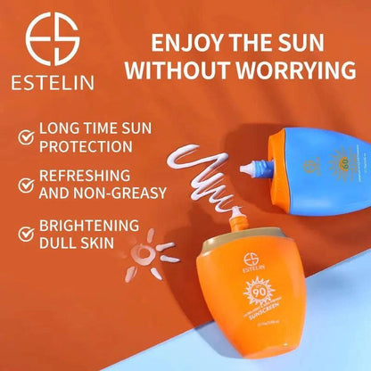   ESTELIN Ultra-light & moisturizing sunscreen SPF 90 PA+++ 75G  &   sunscreen SPF 60 PA+++ 75G  bundle deal