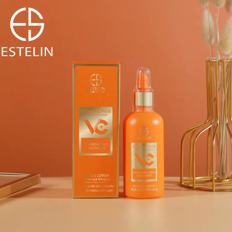 Estelin Vitamin C Plus Hyaluronic، Niacinamide Lotion Moisturizer تمام جلد کی اقسام کے لیے 100ml