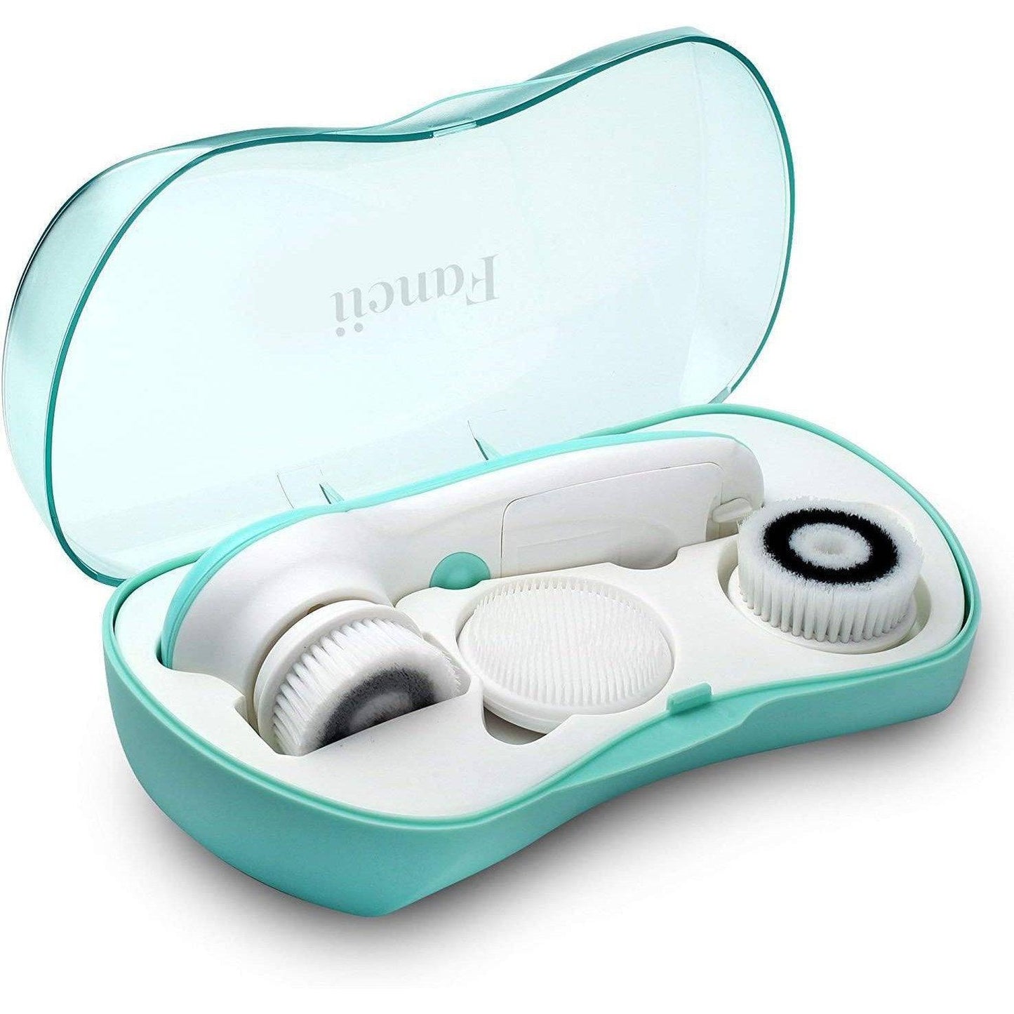   Fancii Waterproof Facial Cleansing Spin Brush Set with 3 Exfoliating Brush Heads