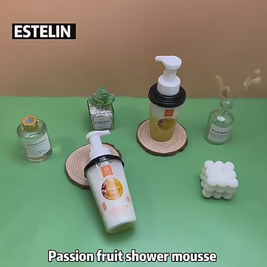 ESTELIN Skin Care Deep Cleansing Moisturizing Passion Fruits Shower Mousse video