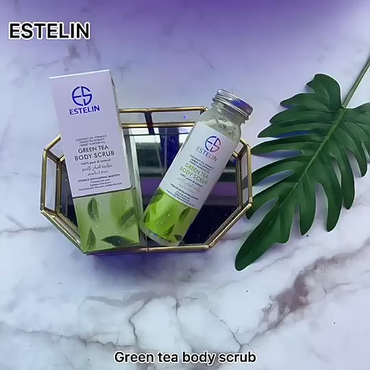 Estelin غسل نمک آرام دہ جسمانی صفائی Exfoliating - سبز چائے 