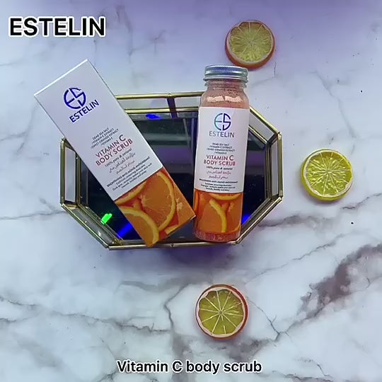 Estelin Moisturizing and Exfoliating Whitening VC Body Scrub - Vitamin C video