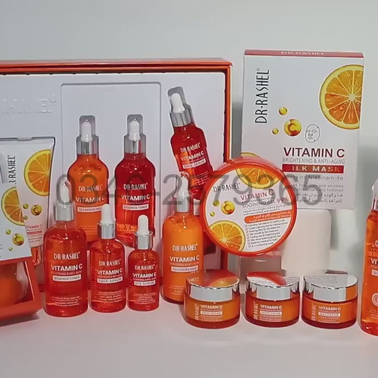 Dr.Rashel Vitamin C Series with Day & Night Cream + Serums - Pack of 4 video