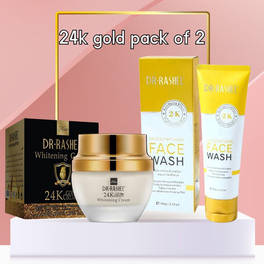 Dr.Rashel 24K Gold Whitening Cream & 24K Gold Anti-Aging Face Wash bundle deal