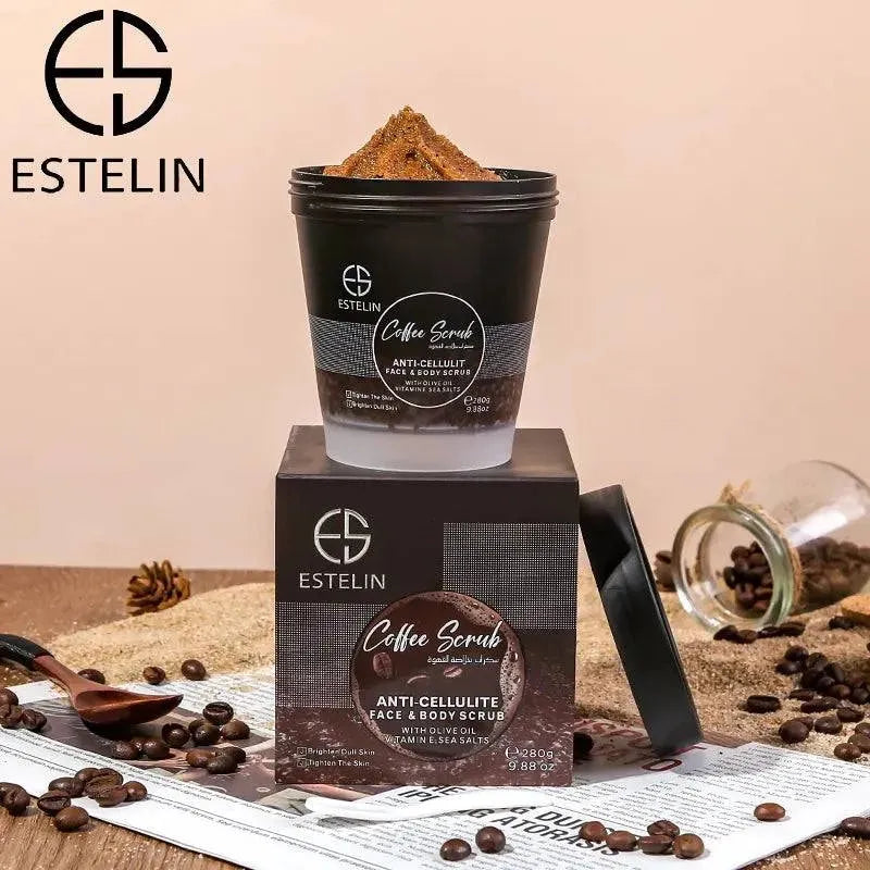 Estelin Coffee Scrub Anti Cellulite Face & Body Scrub - 280g - Dr Rashel Official