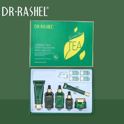 Dr.Rashel Green Tea Purify Balancing Skin Care Set 10pcs Facial Care Kit - Dr Rashel Official