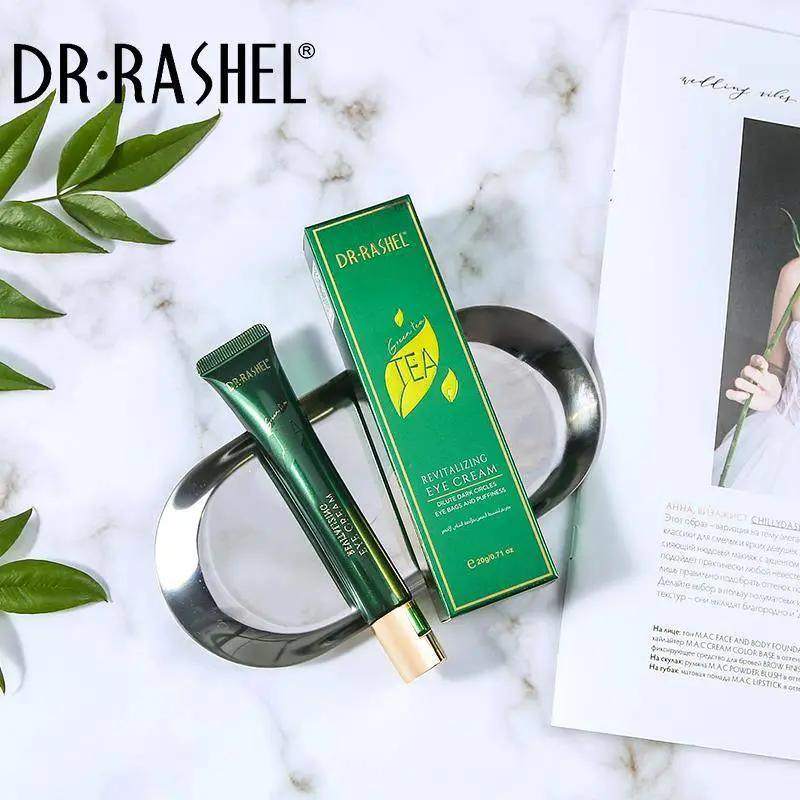 Dr.Rashel Green Tea Revitalizing Eye Cream سیاہ حلقوں کو پتلا کرتا ہے آنکھوں کے تھیلے اور سوجن