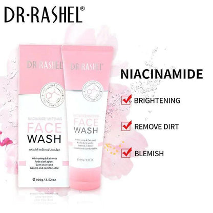 Dr.Rashel Niacinamide Whitening Fade Dark Spots Face Wash 100g - Dr Rashel Official
