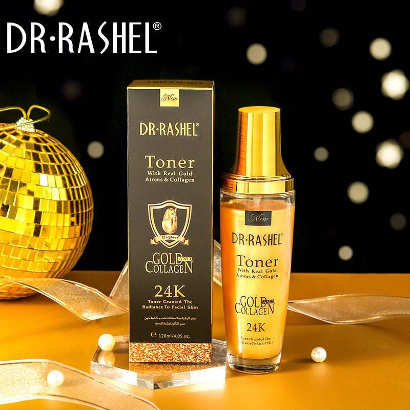   Dr.Rashel Toner with Real Gold Atoms & Collagen 24K Granted the Radiance to Facial Skin