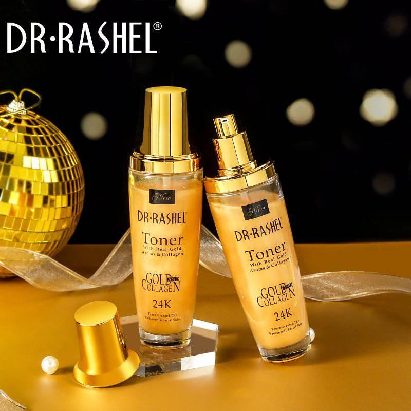   Dr.Rashel Toner with Real Gold Atoms & Collagen 24K Granted the Radiance to Facial Skin