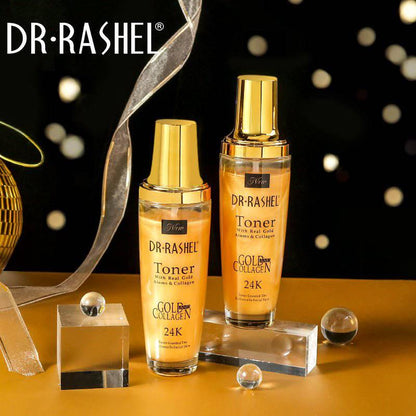   Dr.Rashel Toner with Real Gold Atoms & Collagen 24K Granted the Radiance to Facial Skin