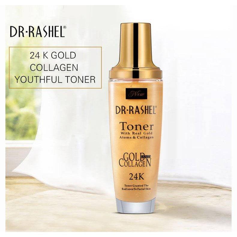   Dr.Rashel Toner with Real Gold Atoms & Collagen 24K Granted the Radiance to Facial Skin