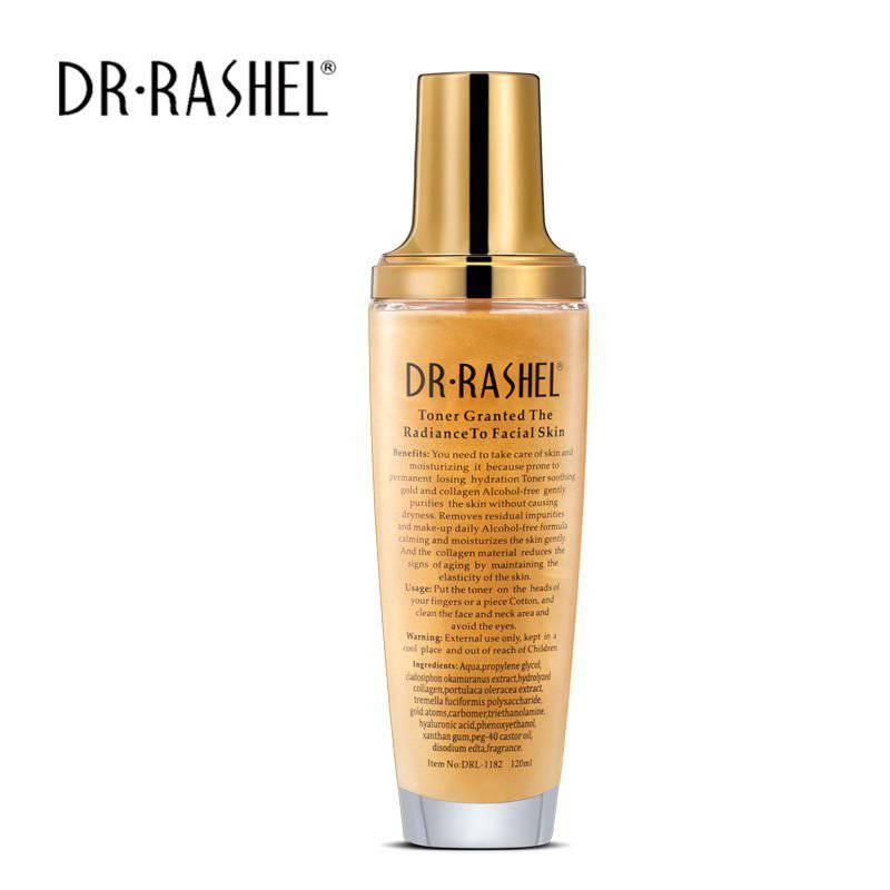 Dr.Rashel Toner with Real Gold Atoms & Collagen 24K Granted the Radiance to Facial Skin