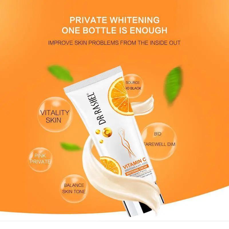 Dr.Rashel Vitamin C Brightening & Anti Aging Whitening Cream for Private Body Parts for Girls & Women - 80ml - Dr Rashel Official