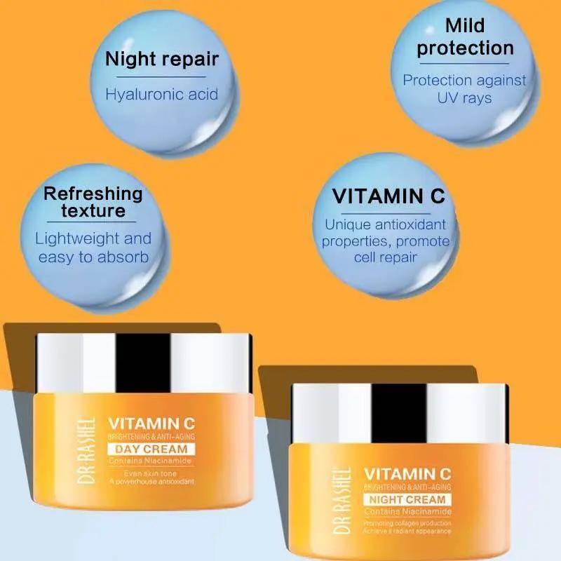 Dr.Rashel Vitamin C Day Cream + Night Cream - Pack of 2