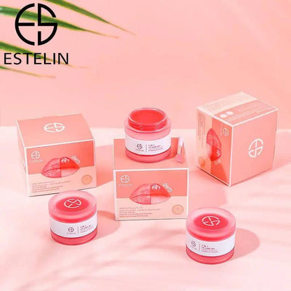   ESTELIN 3 in 1 Lip Care Set Cherry Sugar Lip Scrub Moisturizing Lip Balm - 5g