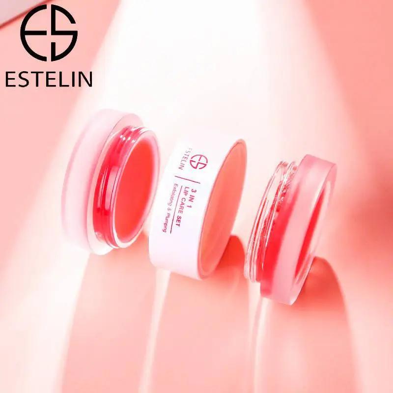 ESTELIN 3 in 1 Lip Care Set Cherry Sugar Lip Scrub Moisturizing Lip Balm - 5g