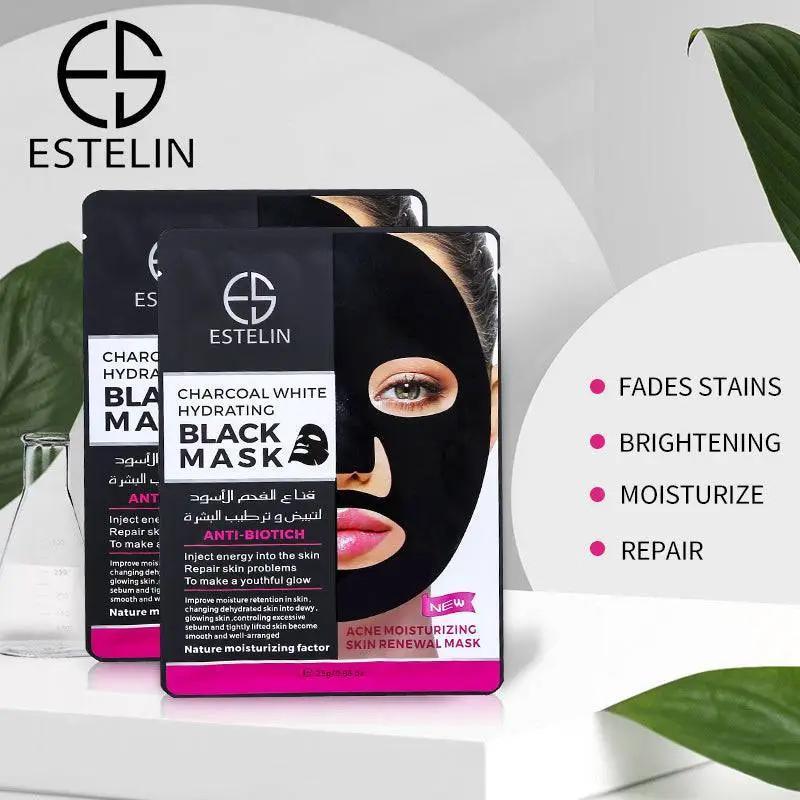 Estelin Charcoal White Hydrating Black Acne Moisturizing Skin Renewal Mask