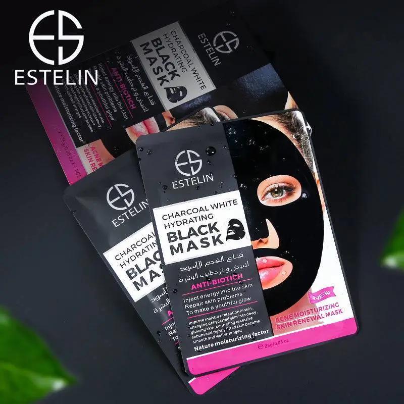 Estelin Charcoal White Hydrating Black Acne Moisturizing Skin Renewal Mask