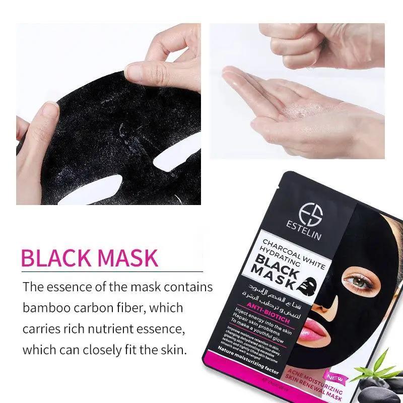 Estelin Charcoal White Hydrating Black Acne Moisturizing Skin Renewal Mask