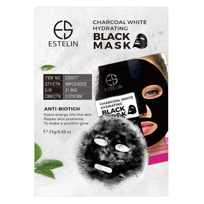   Estelin Charcoal White Hydrating Black Acne Moisturizing Skin Renewal Mask