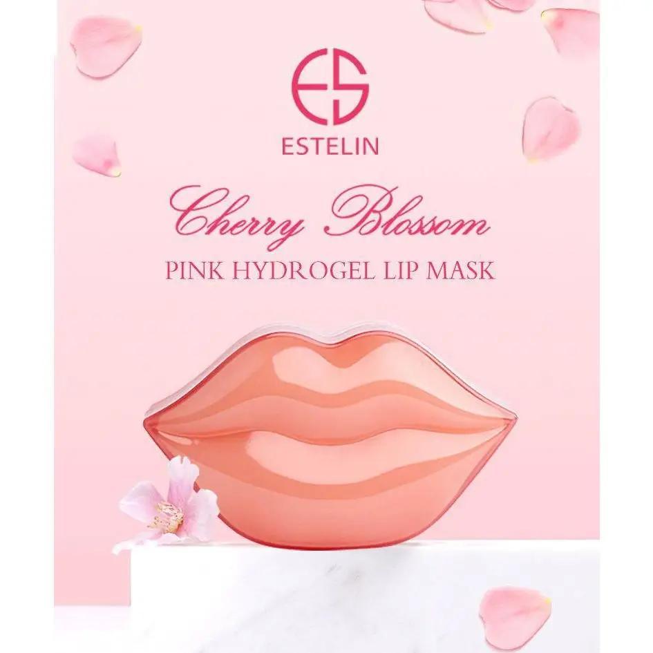 ESTELIN Cherry Blossom Pink Hydrating Lip Patch Sleeping Lip Mask - 60g - 22 Pcs