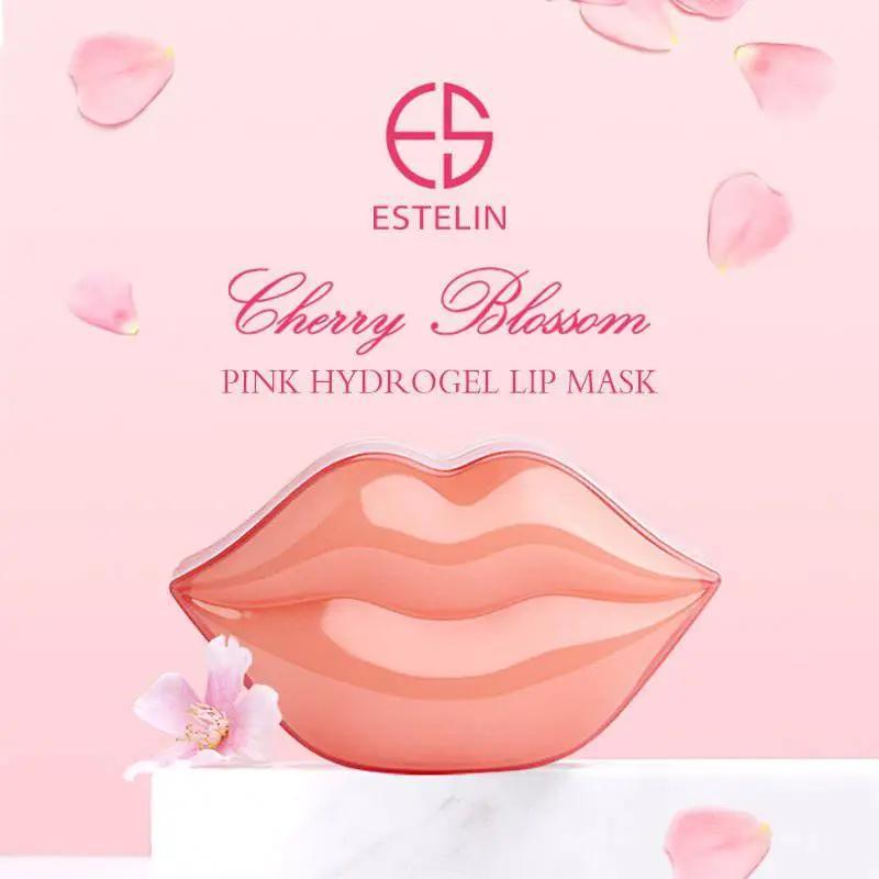   ESTELIN Cherry Blossom Pink Hydrating Lip Patch Sleeping Lip Mask - 60g - 22 Pcs