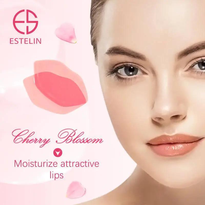 ESTELIN Cherry Blossom Pink Hydrating Lip Patch Sleeping Lip Mask - 60g - 22 Pcs