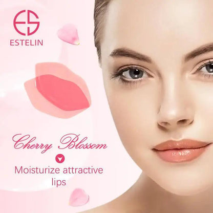   ESTELIN Cherry Blossom Pink Hydrating Lip Patch Sleeping Lip Mask - 60g - 22 Pcs