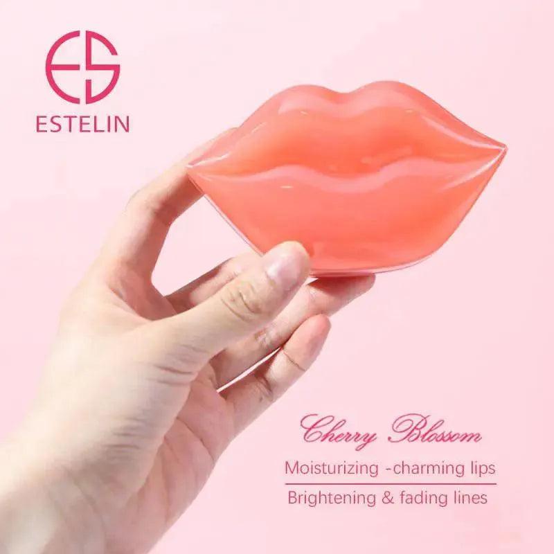 ESTELIN Cherry Blossom Pink Hydrating Lip Patch Sleeping Lip Mask - 60g - 22 Pcs